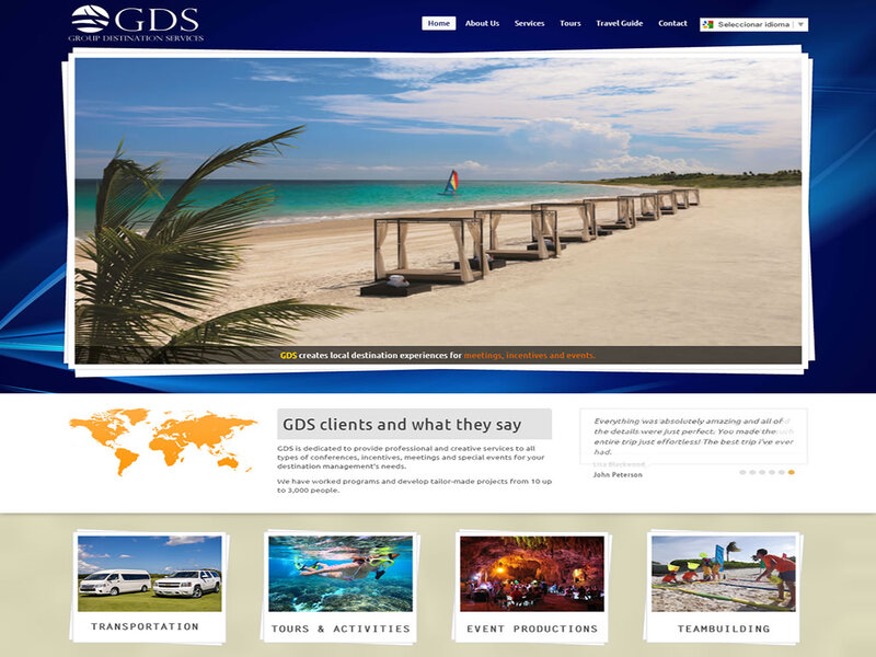 Sitio web Servicios GDS